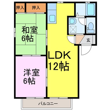 リヴェールハイツDの物件間取画像